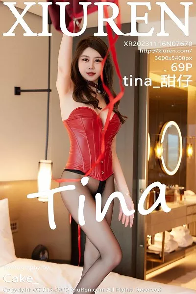 [XiuRen秀人网]No.7670_模特tina_甜仔性感红色塑身内衣配超薄黑丝秀凹凸身材诱惑写真69P