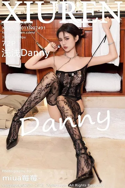 [XiuRen秀人网]No.7491_模特浅浅Danny性感黑色蕾丝情趣服饰配黑丝网袜撩人诱惑写真72P