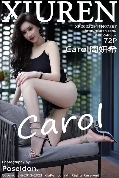 [XiuRen秀人网]No.7367_女神Carol周妍希性感黑色吊带长裙半撩秀白嫩翘臀美腿诱惑写真72P