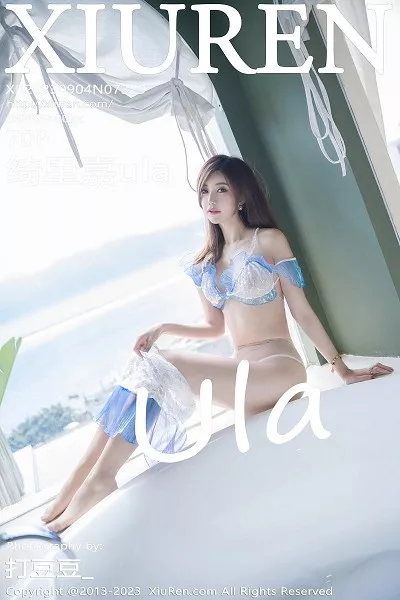 [XiuRen秀人网]No.7329_女神绮里嘉ula性感蓝白比基尼服配超薄肉丝秀曼妙身姿诱惑写真70P