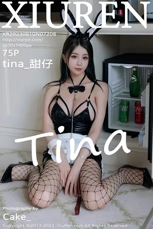 [XiuRen秀人网]No.7208_模特tina_甜仔性感黑色皮质连体衣配网格袜秀凹凸身材诱惑写真75P
