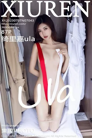 [XiuRen秀人网]No.7043_女神绮里嘉ula性感红色睡裙露红色蕾丝内衣配原色丝袜诱惑写真87P