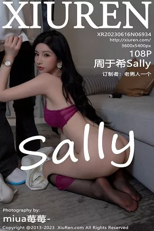 [XiuRen秀人网]No.6934_女神周于希Sally脱白色睡袍露红色蕾丝内衣配超薄黑丝魅惑写真108P