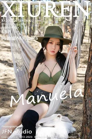 [XiuRen秀人网]No.6902_女神Manuela玛鲁娜性感墨绿色牛仔装秀浑圆美臀惹火诱惑写真58P