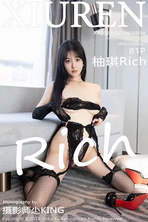 [XiuRen秀人网]No.6854_模特柚琪Rich性感黑色蕾丝情趣服配网格袜秀惹火身材诱惑写真81P