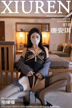[XiuRen秀人网]No.6821_模特唐安琪情趣捆绑黑色轻透薄纱内衣配黑丝吊袜惹火诱惑写真81P