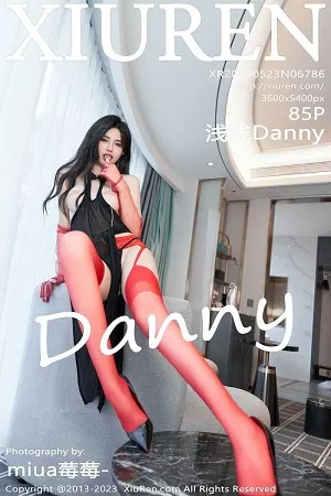 [XiuRen秀人网]No.6786_模特浅浅Danny黑色轻透服配红色蕾丝吊袜秀完美身材诱惑写真85P