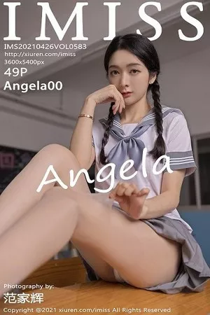 [IMISS爱蜜社]Vol.583_女神Angela00校服制服主题教室里半脱露粉色内衣迷人诱惑写真49P