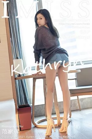 [IMISS爱蜜社]Vol.571_女神小狐狸Kathryn时尚牛仔裤街拍+私房性感内衣诱惑写真68P