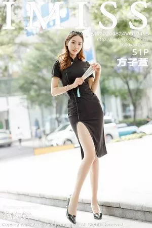 [IMISS爱蜜社]Vol.495_嫩模方子萱私房脱古韵旗袍露性感蕾丝内衣完美诱惑写真51P