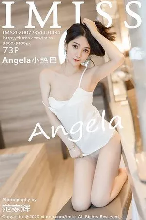 [IMISS爱蜜社]Vol.484_女神Angela小热巴私房性感白色睡裙配肉丝裤袜撩人诱惑写真73P