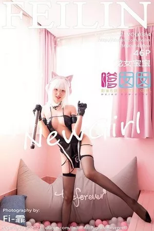 [FeiLin嗲囡囡]VOL.384_新人模特龙女宝宝私房波波池黑色情趣内衣迷人诱惑写真46P