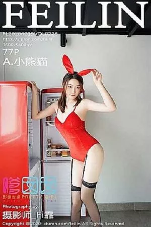 [FeiLin嗲囡囡]VOL.226_嫩模A.小熊猫私房红色兔女郎配吊带黑丝秀完美身材诱惑写真77P