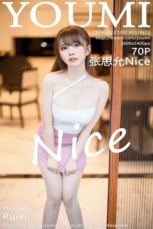 [YouMi尤蜜荟]Vol.872_模特张思允Nice性感白色收身上衣配粉短裙秀完美身材诱惑写真70P