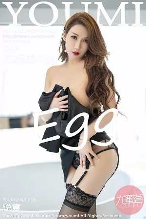 [YouMi尤蜜荟]Vol.826_女神尤妮丝Egg黑色轻透连衣长裙配黑色蕾丝吊袜完美诱惑写真54P