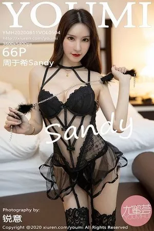 [YouMi尤蜜荟]Vol.504_女神周于希Sandy三亚旅拍私房黑色情趣内衣配蕾丝袜魅惑写真66P