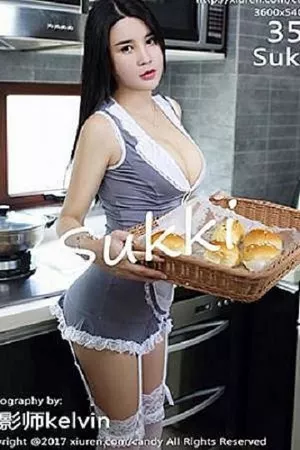 [Candy糖果画报]Vol.036_嫩模Sukki性感厨娘蕾丝吊袜秀白嫩肌肤傲人美乳写真35P