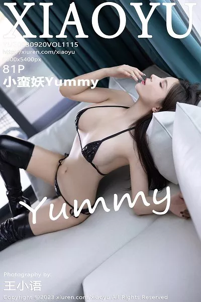 [XiaoYu画语界]Vol.1115_模特小蛮妖Yummy紫色连衣裙+黑色皮质服秀完美身材诱惑写真81P