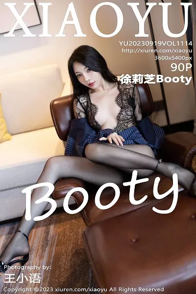 [XiaoYu画语界]Vol.1114_女神徐莉芝Booty黑色薄纱情趣服配超薄黑丝秀曼妙身姿诱惑写真90P