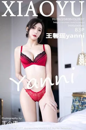 [XiaoYu画语界]Vol.837_女神王馨瑶yanni脱黑色轻透服露性感红色蕾丝内衣迷人诱惑写真83P