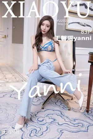 [XiaoYu画语界]Vol.810_女神王馨瑶yanni私房性感蓝色蕾丝内衣配白丝吊袜极致诱惑写真83P
