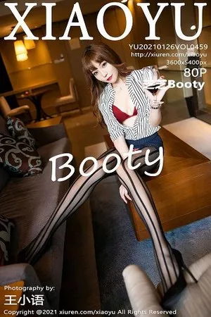 [XiaoYu画语界]Vol.459_女神芝芝Booty私房半脱露红色蕾丝内衣配黑丝吊袜诱惑写真80P