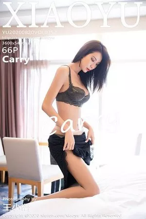 [XiaoYu画语界]Vol.352_气质女神Carry私房性感黑色内衣配开档肉丝裤袜诱惑写真66P