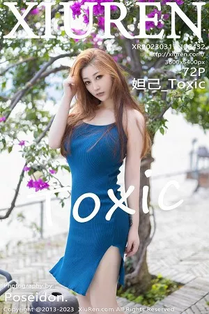 [XiuRen秀人网]No.6432_女神妲己_Toxic性感蓝色连衣短裙低胸秀完美身材丰腴诱惑写真72P