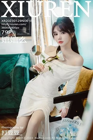 [XiuRen秀人网]No.6182_模特婠婠么脱白色连衣长裙露蕾丝内衣配开档白丝迷人诱惑写真79P