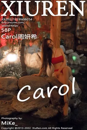 [XiuRen秀人网]No.6014_女神Carol周妍希温泉场景性感红色比基尼秀丰满身材诱惑写真58P