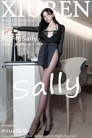 [XiuRen秀人网]No.5914_女神周于希Sally黑色薄纱衣配超薄黑丝半脱秀火辣身材诱惑写真97P