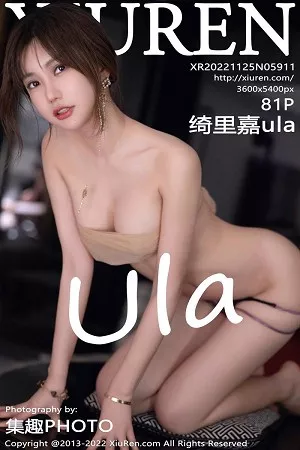 [XiuRen秀人网]No.5911_女神绮里嘉ula半脱性感紫色长裙露抹胸薄纱秀火辣身材诱惑写真81P