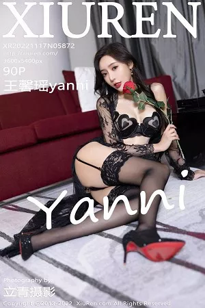 [XiuRen秀人网]No.5872_女神王馨瑶yanni性感黑色轻透薄纱配黑色蕾丝内衣完美诱惑写真90P