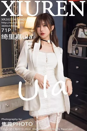 [XiuRen秀人网]No.5845_女神绮里嘉ula白色吊带短裙配白色蕾丝袜秀婀娜身段诱惑写真71P