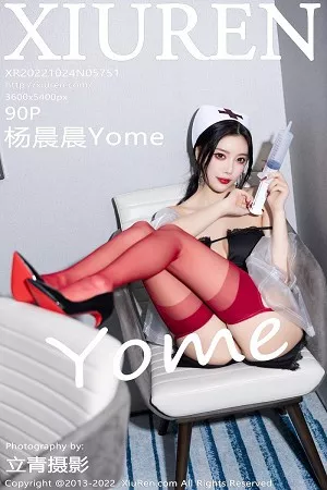 [XiuRen秀人网]No.5751_女神杨晨晨Yome万圣节主题黑色吊带上衣配红丝袜完美诱惑写真90P