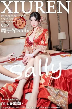 [XiuRen秀人网]No.5675_女神周于希Sally私房脱新娘装露红色蕾丝内衣超薄肉丝诱惑写真80P