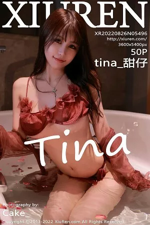 [XiuRen秀人网]No.5496_模特tina_甜仔浴缸场景红色轻透网纱外衣秀凹凸身材迷人诱惑写真50P