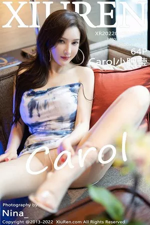 [XiuRen秀人网]No.5411_女神Carol小肥莹私房性感蓝白吊带短裙半脱秀豪乳翘臀诱惑写真64P
