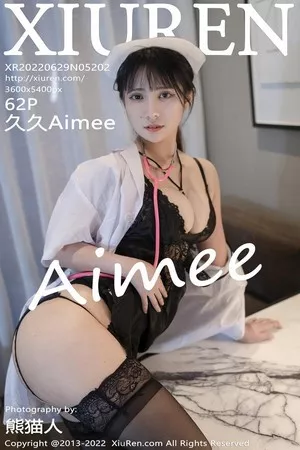 [XiuRen秀人网]No.5202_模特久久Aimee私房性感白衣天使服饰下黑色蕾丝内衣诱惑写真62P