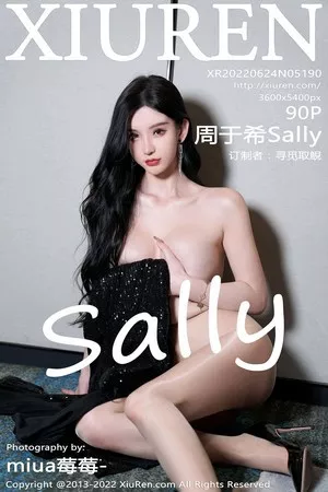 [XiuRen秀人网]No.5190_女神周于希Sally心愿旅拍黑色闪亮吊带长裙配超薄肉丝诱惑写真90P