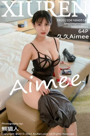 [XiuRen秀人网]No.5149_模特久久Aimee客服制服露黑色连体衣配开档肉丝秀翘臀诱惑写真64P
