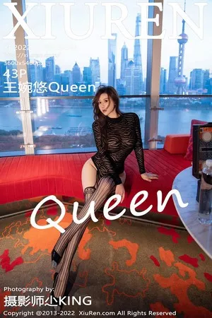 [XiuRen秀人网]No.5044_模特王婉悠Queen私房性感黑丝条纹轻透服饰配黑丝吊袜诱惑写真43P