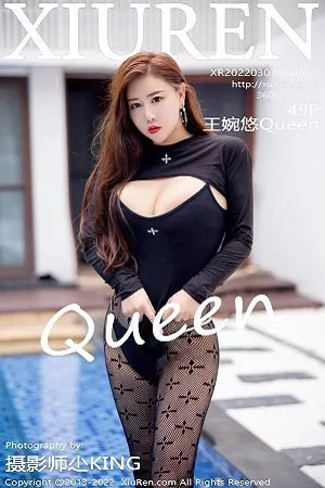 [XiuRen秀人网]No.4679_模特王婉悠Queen私房性感黑色露胸服饰配缕空黑丝丰满诱惑写真49P