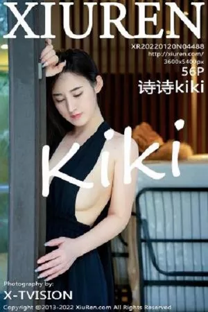 [XiuRen秀人网]No.4488_模特诗诗kiki三亚旅拍黑色轻透连衣长裙配黑丝吊袜极致魅惑写真56P