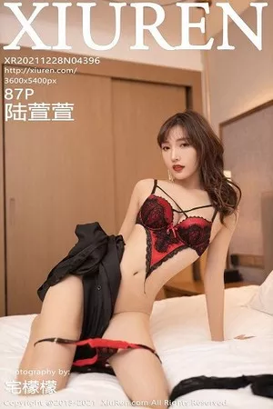 [XiuRen秀人网]No.4396_模特陆萱萱和同事出差主题私房床上黑色蕾丝内衣惹火诱惑写真87P