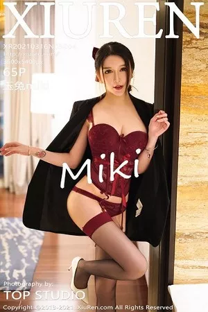 [XiuRen秀人网]No.3204_嫩模玉兔miki红色情趣内衣主题私房黑丝吊袜秀完美身材诱惑写真65P