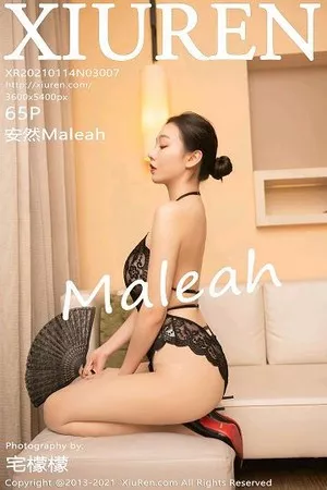 [XiuRen秀人网]No.3007_嫩模安然Maleah黑色情趣内衣主题镂空秀凹凸别致身材诱惑写真65P