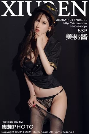 [XiuRen秀人网]No.4355_模特美桃酱黑色空军制服主题超薄黑丝裤袜秀翘臀美腿诱惑写真63P
