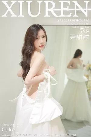 [XiuRen秀人网]No.4170_模特尹甜甜私房洁白唯美婚纱半脱真空露傲人豪乳极致诱惑写真55P