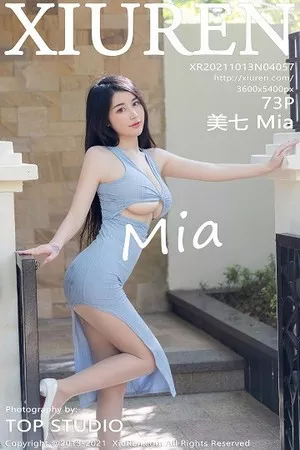 [XiuRen秀人网]No.4057_模特美七Mia私房多姿吊裙配肉丝裤袜半脱秀豪乳翘臀诱惑写真73P